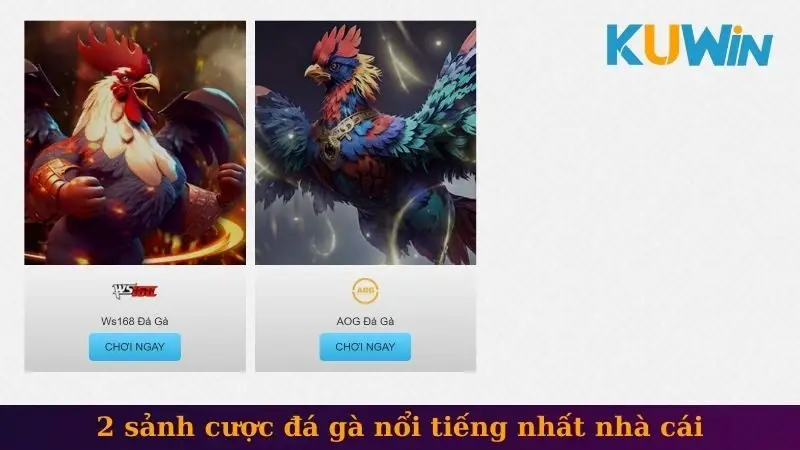 2 sảnh cược đá gà nổi tiếng nhất nhà cái