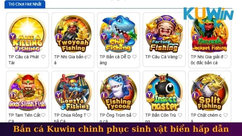 Bắn cá Kuwin chinh phục sinh vật biển hấp dẫn