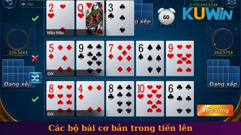 Các bộ bài cơ bản trong tiến lên
