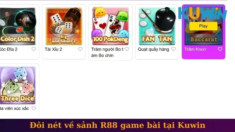 Đôi nét về sảnh R88 game bài tại Kuwin