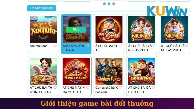 Giới thiệu game bài đổi thưởng