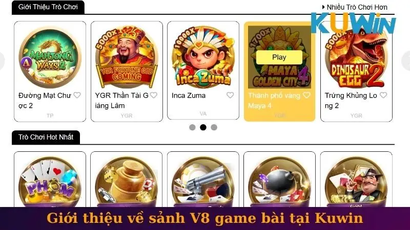 Giới thiệu về sảnh V8 game bài tại Kuwin