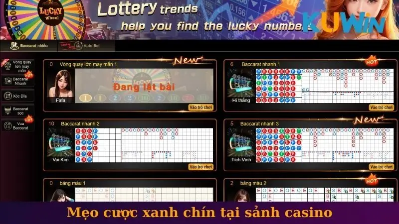 Mẹo cược xanh chín tại sảnh casino