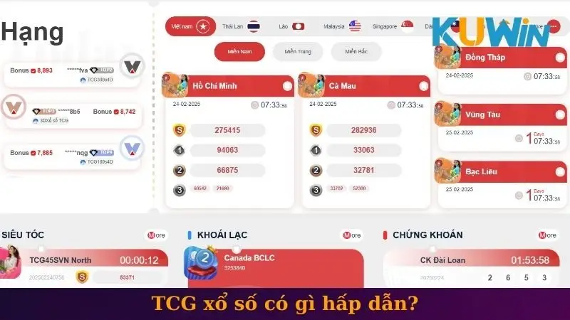 TCG xổ số có gì hấp dẫn?
