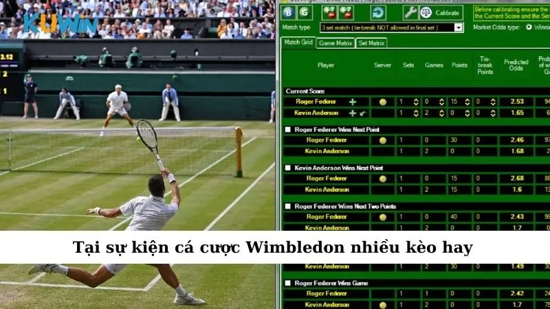 Tại sự kiện cá cược Wimbledon nhiều kèo hay